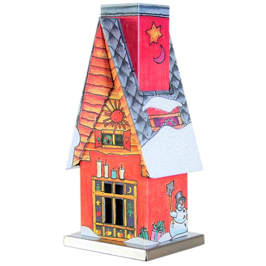 Red Snowman Cottage Incense Smoker ~ Germany